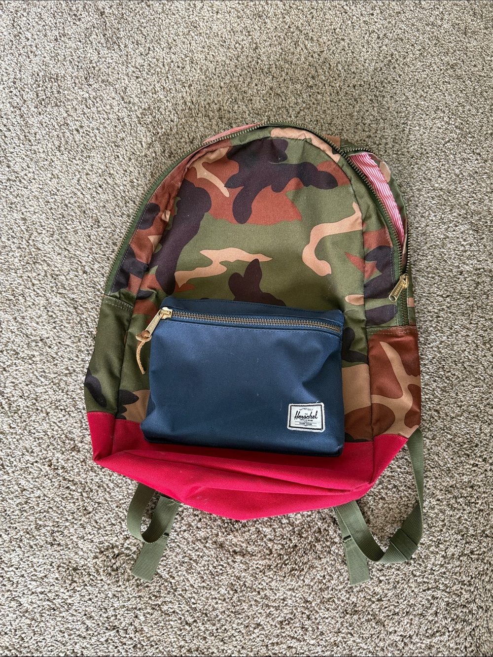 Herschel Supply Company Camo, Red & Navy Men's Backpack